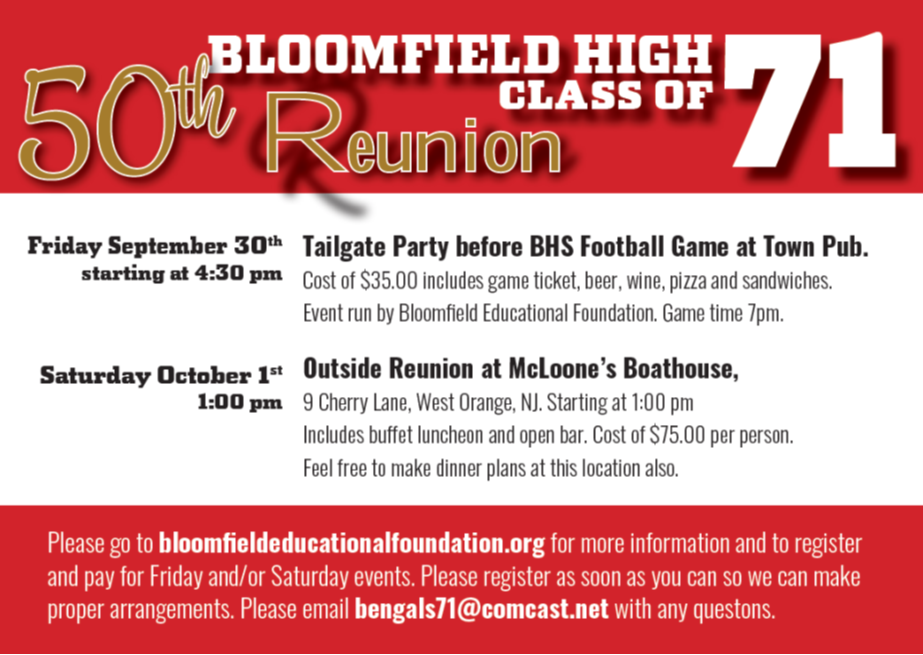 BHS Class of 71 50th Reunion